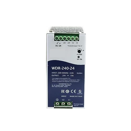 WDR-240 240 W 180-550 V AC auf DC 24 V 48 V Industrielles DIN-Schienen-Schaltnetzteil WDR-240-24 WDR-240-48, 1 Stück (Größe: 48 V)