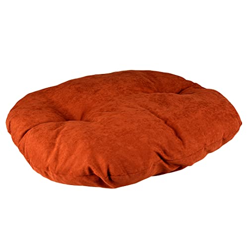 duvoplus, Ovales Kissen Velvet Copper L – 106 x 66 x 7 cm, Rot, für Bett/Korb/Sofa/Tipi, Rot, Hund