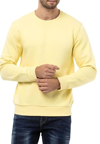 Cipo & Baxx Herren Sweatshirt Rundhalsausschnitt Basic Pullover Hoodie Sweater CL558 Gelb XL