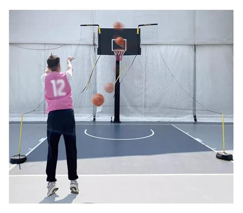 Drehbares Rebounder-Basketball-Rücklaufsystem, robuster hängender Basketball-Rücklaufaufsatz mit Beschlägen