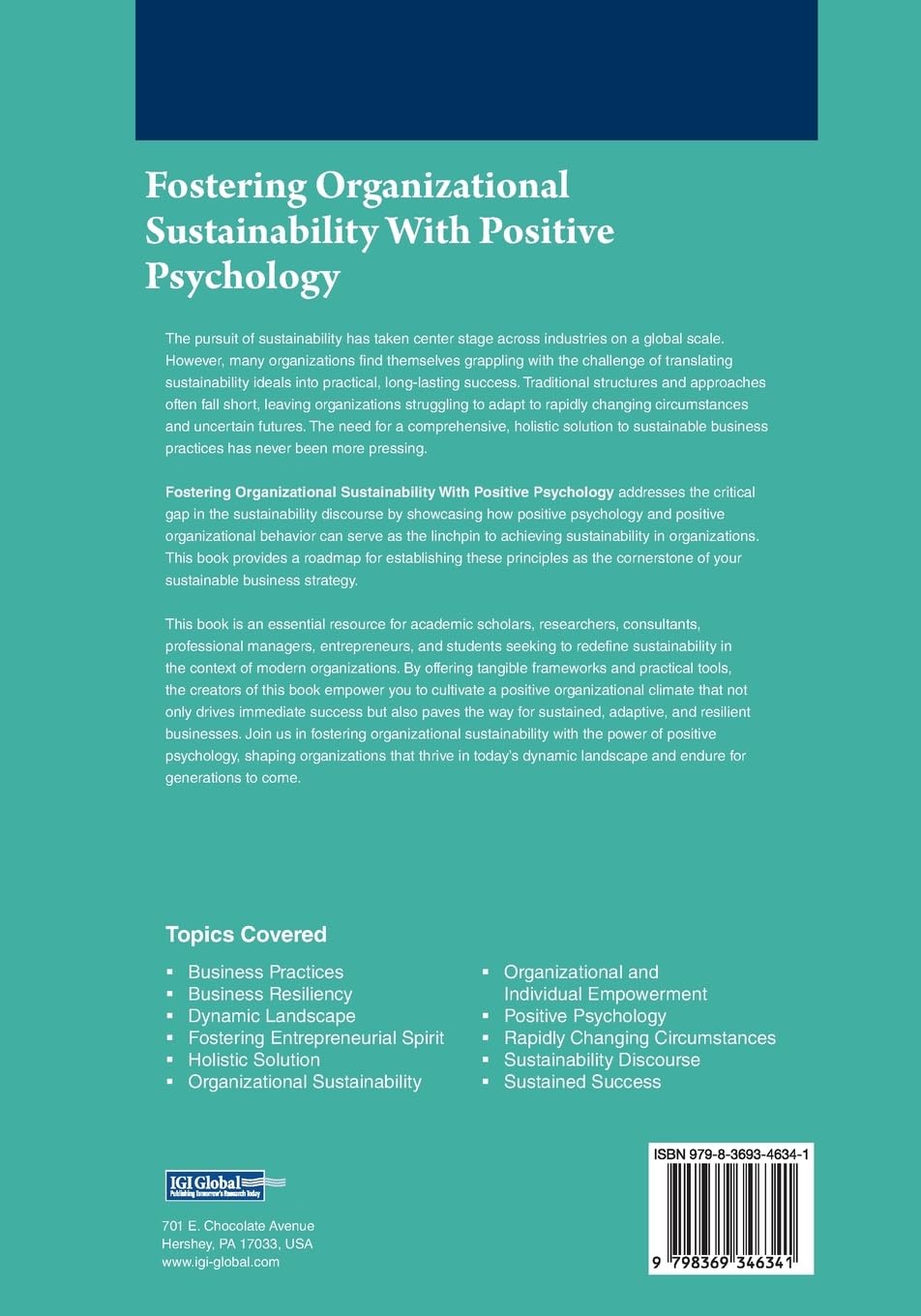 Fostering Organizational Sustainability With Positive Psychology