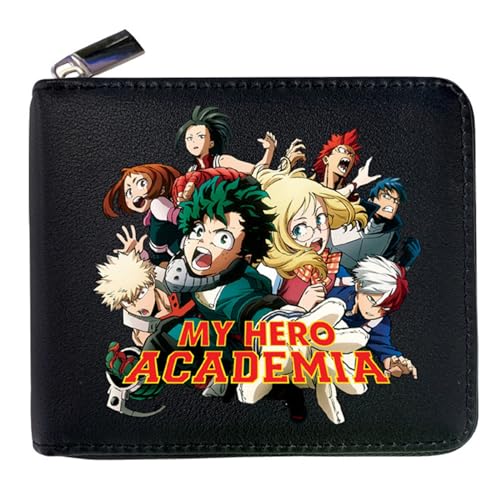 RYNDEX My He-ro Academ-ia Portmonee Anime, Süß Spaß Einzigartig Karten Geldbeutel, Scheckkartenetui für Fans Teens Geburtstagsgeschenk(Color:Multicolor 10)