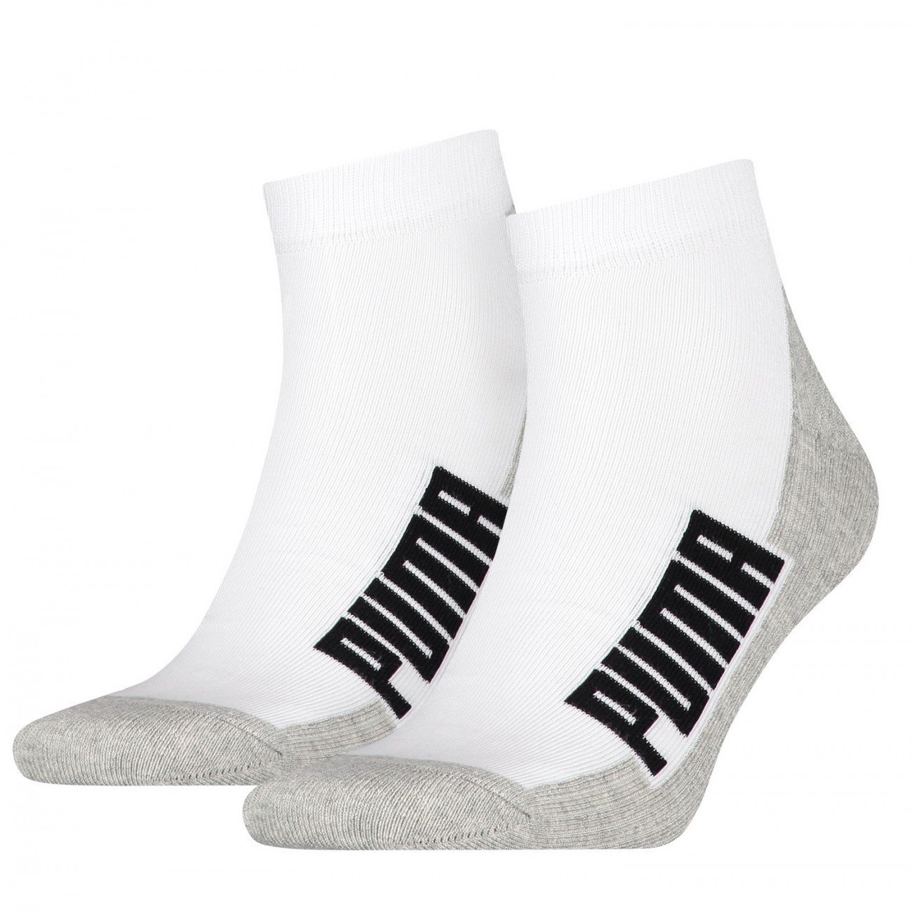 PUMA Unisex Cushioned Quarter Socken 6er Pack, Größe:43-46;Farbe:White/Grey/Black