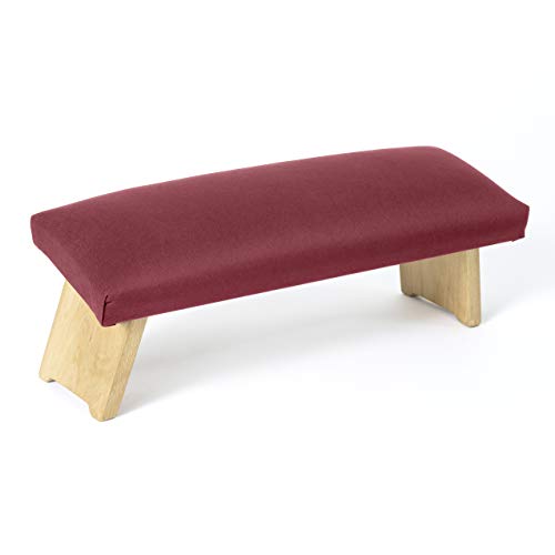 Lotuscrafts Meditationsbank Klappbar Dharma mit Gepolsterter Sitzfläche - Made in Europe - Yoga Hocker aus Holz - Kniesitz Meditationsbank für eine Tiefe Meditation