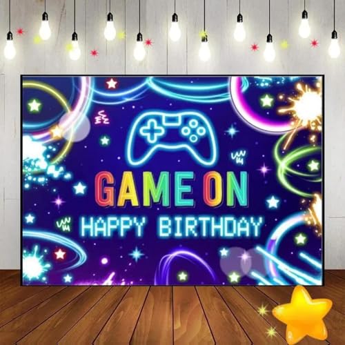 Video gameputer Cartoon Geburtstag Dekoration Hintergrund Stadt der Freiheit Baby Party Banner Fotografie kulissen befreit heiß 300x200cm