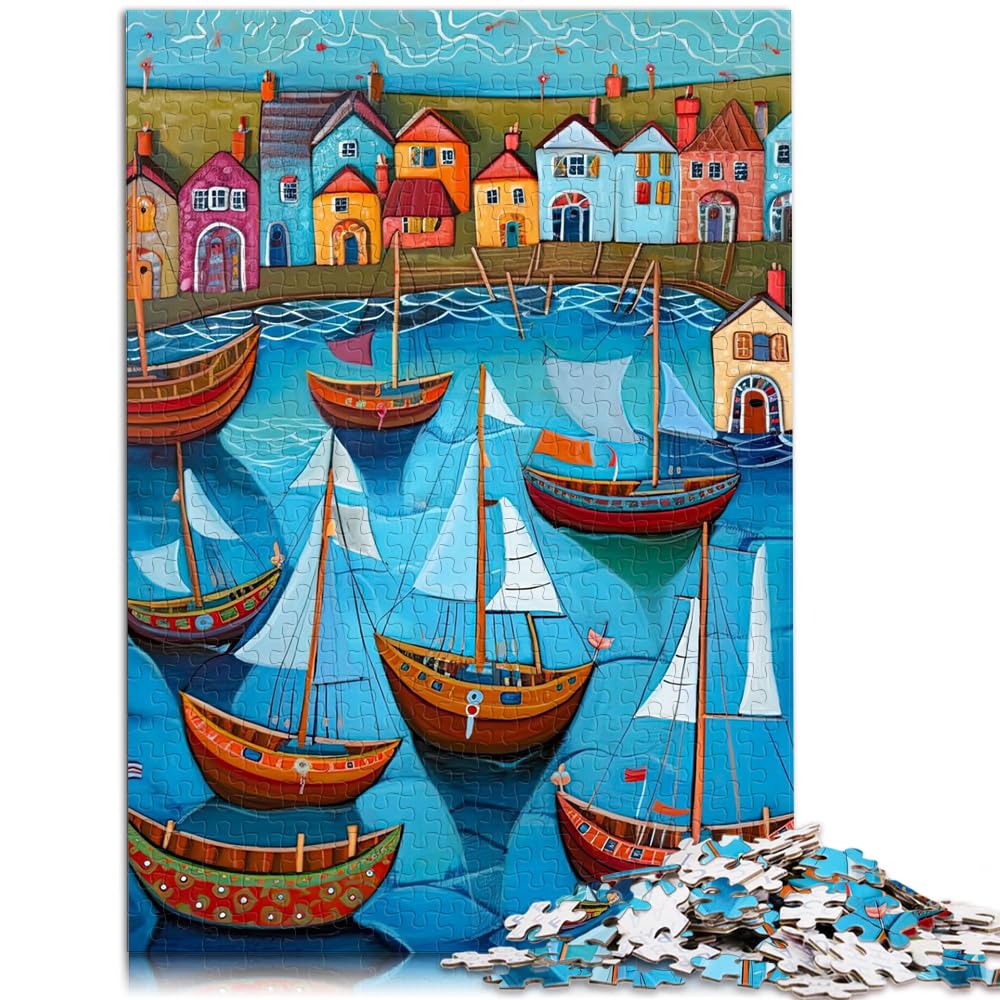 Puzzles Geschenk Seaside Art 1000-teiliges Puzzlespiel Holzpuzzle Familienspiel Stressabbau Schwieriges Herausforderungspuzzle 1000 Teile (50 x 75 cm)