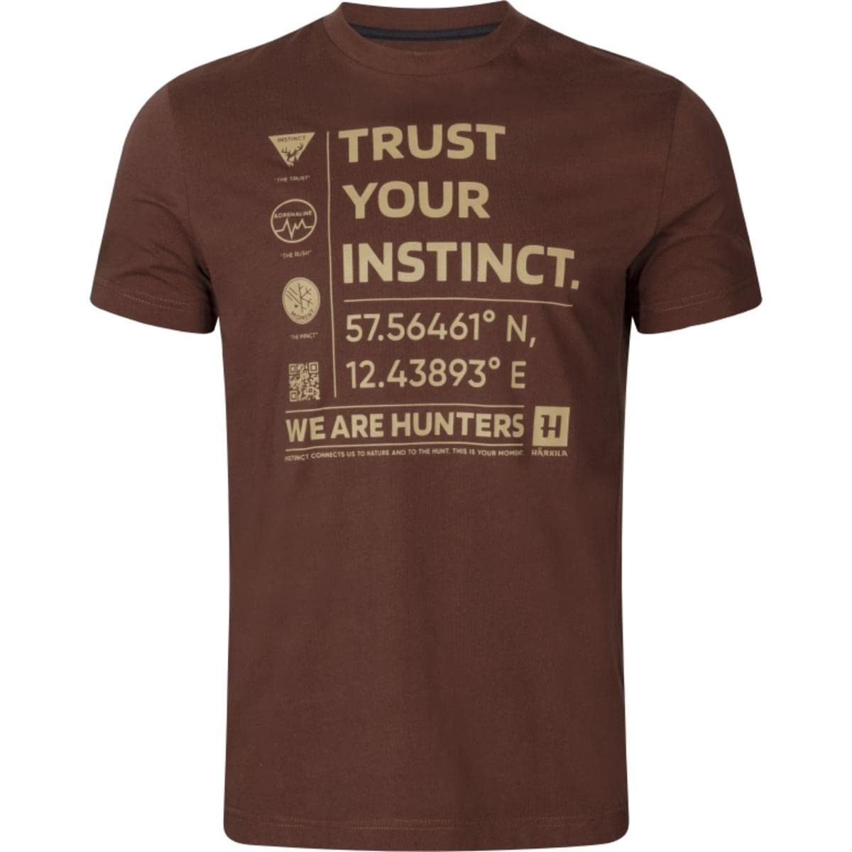 Härkila | Instinct S/S t-Shirt | Professionelle Jagd Kleidung & Jagd Zubehör für Herren | Skandinavische Qualität Made to Last | Burgundy, L