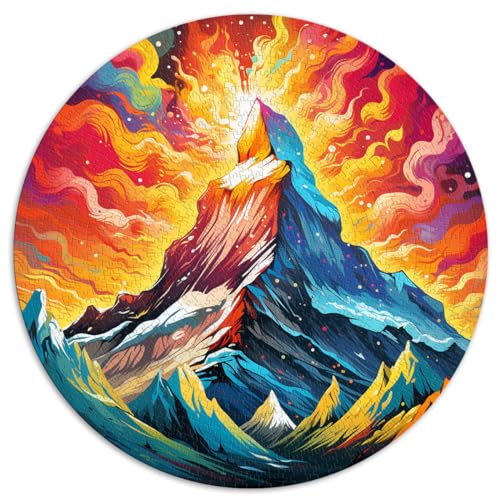 Puzzle Matterhorn, bunt, schwieriges, anspruchsvolles Puzzle, 1000 Teile, 26,5 x 26,5 Zoll, lustige Puzzles, Weihnachts- und Geburtstagsgeschenke