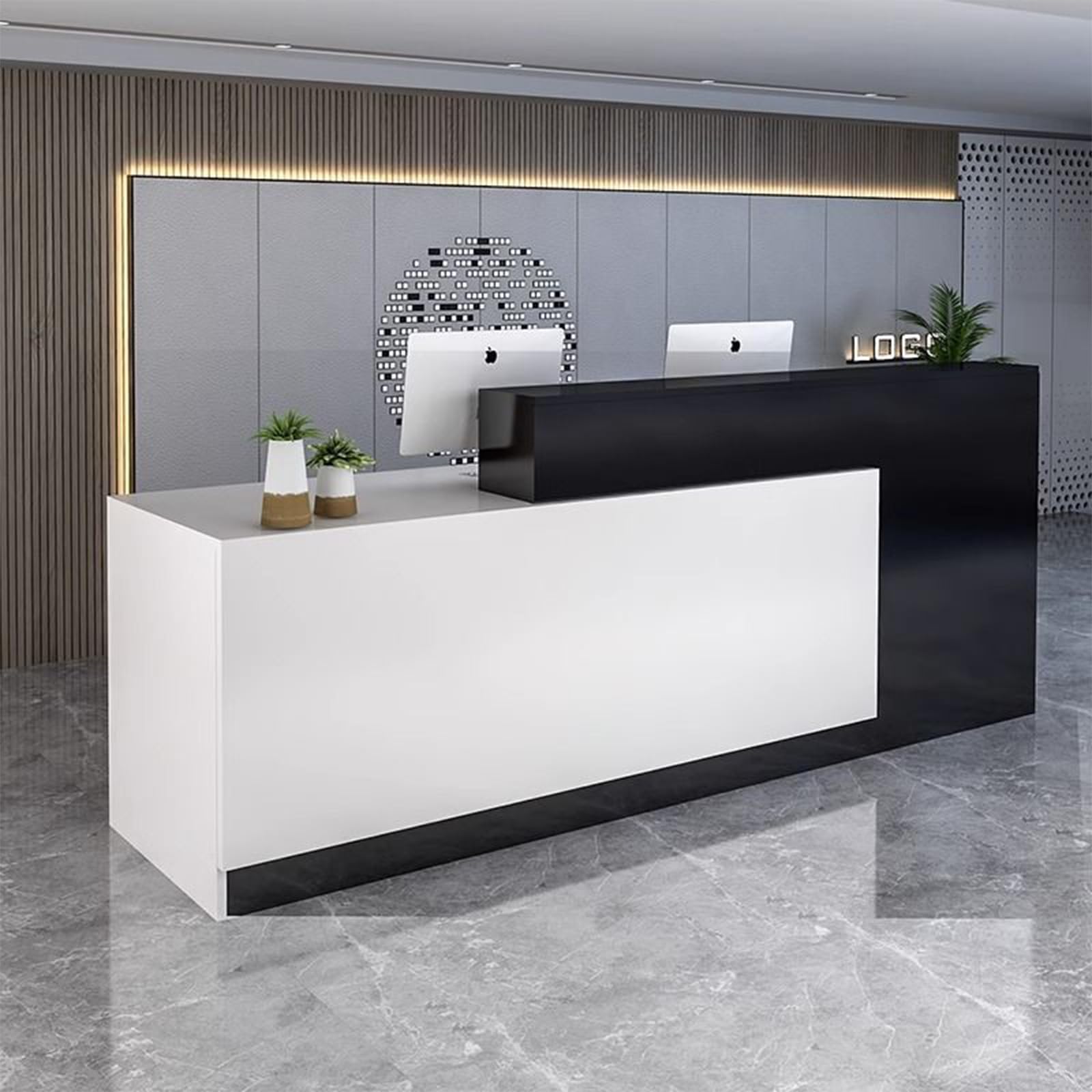 Gvqng Empfangstresen, Empfangstresen, Moderner Verkaufstresen, Empfangstresen Mit AbschließBaren Schubladen, FüR KassenbüRo/SchöNheitssalon/Lobby,19,120 * 60 * 100cm