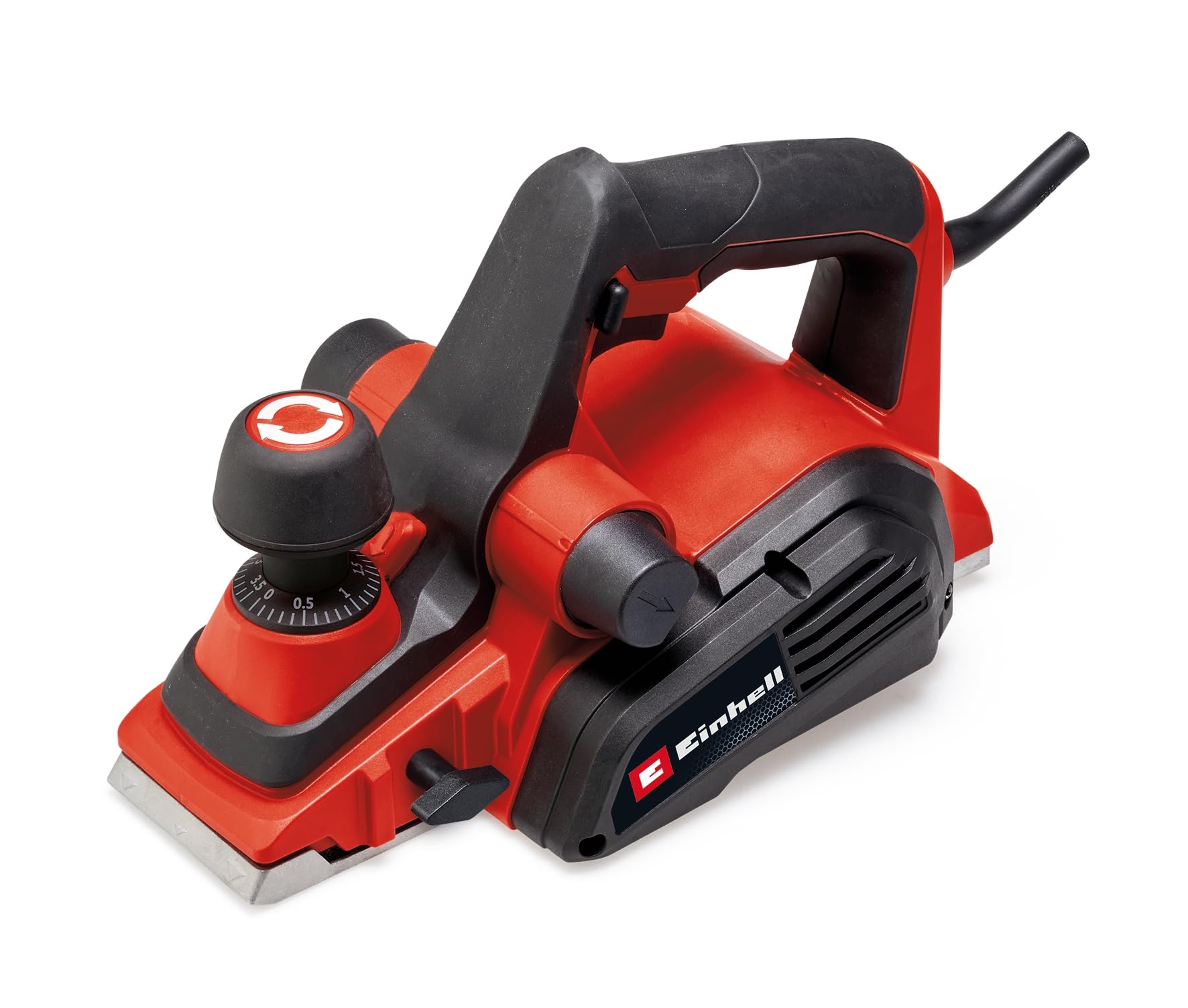 Einhell Elektrohobel TE-PL 920 (920 Watt, bis 3,5 mm Spantiefe, große Messerwelle, automatischer Parkschuh, inkl. Parallelanschlag, Absaugadapter und 2x TCT-Wendemesser)