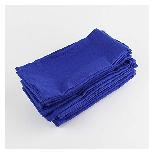 Wiederverwendbare Stoffservietten, Stoffwäsche Baumwollservietten Set von 12 stück Placemat Wärmeisoliermatte Esstisch Tuch Tisch Serviette Stoff Tischsets(12 CJ006Royalblue)