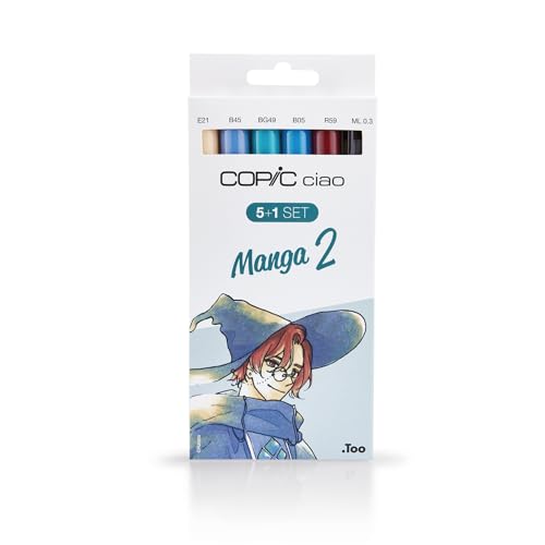 COPIC Marker ciao, 5+1 Set , Manga 6,