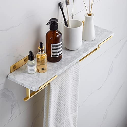 Duschablage, weißer Handtuchhalter, Badezimmerzubehör, Metallregal, luxuriöses Marmor-Badezimmerregal, Wand-Badezimmerspiegel, Kosmetik-Aufbewahrungsregal, Badezimmer-Organizer (Farbe: A) (A 1)