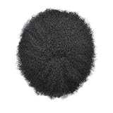 Herren Haarteil Herren-Toupet, Afro-Locken, Herren-Perücken, atmungsaktiv, Mono-Oberteil und PU-Umfang, männliche Haarkapillarprothese, 15,2 cm, Ersatzsystem, Einheit, Echthaar-Perücke Toupet für Männ