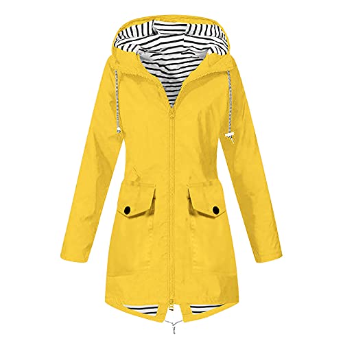 WANGTIANXUE Regenjacke Damen Gutschein wasserdichte Softshelljacke Outdoorjacke Atmungsaktive Packbare Übergangsjacke Leichte Jacke mit Kapuze für Frühlings Herbst zum Wandern Trekking Fahrrad