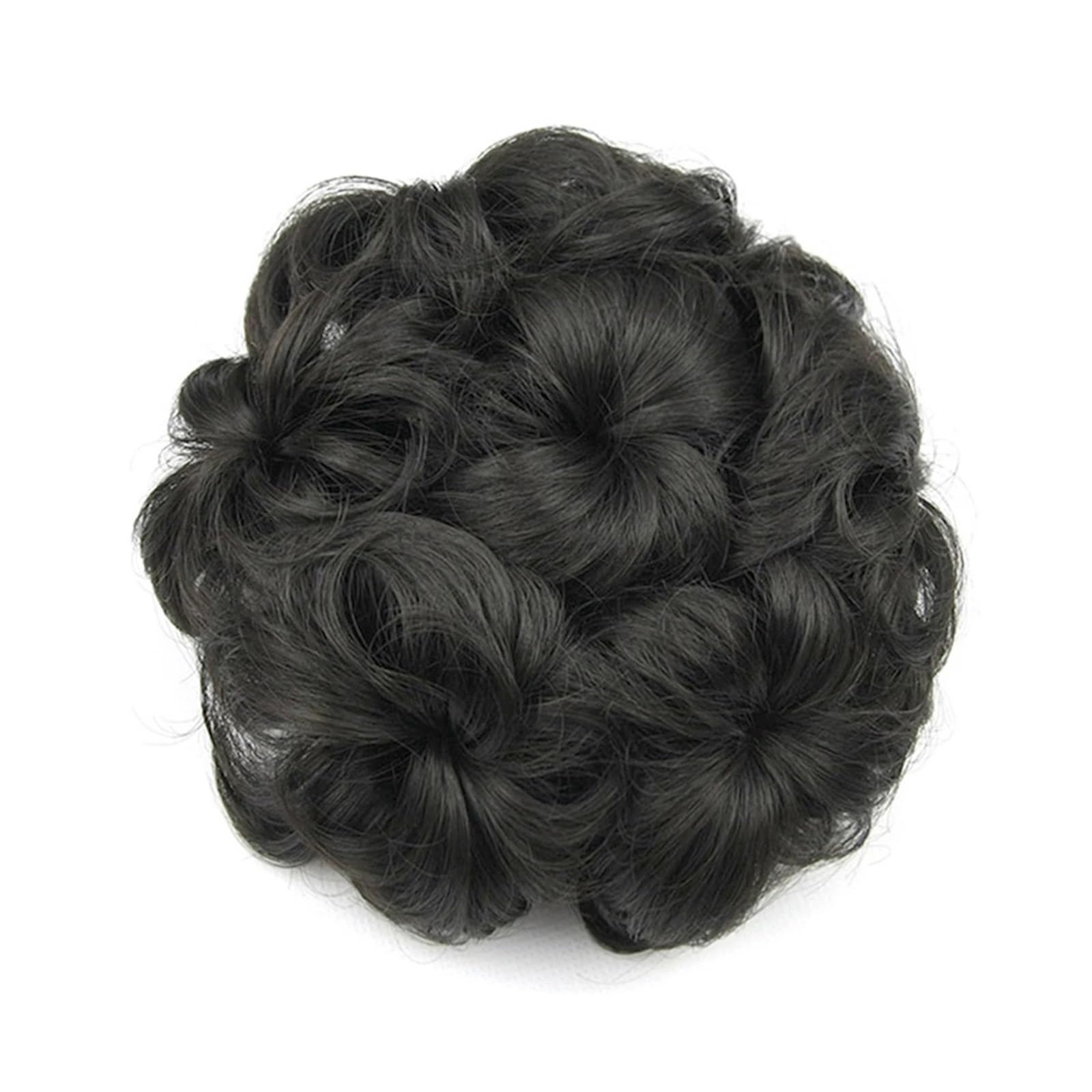 Haarteil Synthetische Haargummis, lockiges Haar, Chignon, Gummiband, Haarknoten, Donut-Haarroller, Haarteile for Frauen Haarverlängerung(4)