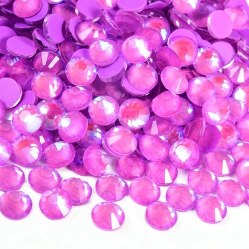 Bulk Flatback Strasssteine, Kristall Hotfix, 1440 Stück Hotfix-Strasssteine, Nicht-Hotfix-Strasssteine, Glitzer-Strasssteine, Kristall-Strass-Diamant-Nagel-Charms, Nagelkunst-Dekorationen(Lt.amethyst