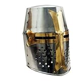 Medieval Knight Brass Crusader Helmet