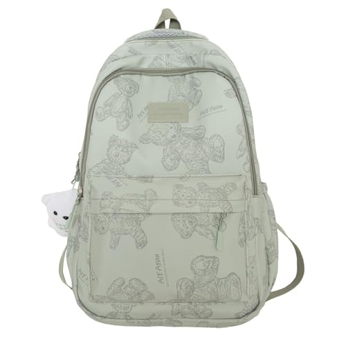 Rucksack Schule Rucksack Bärenmuster Nylon Tagesrucksäcke Laptop Rucksack Reiserucksack