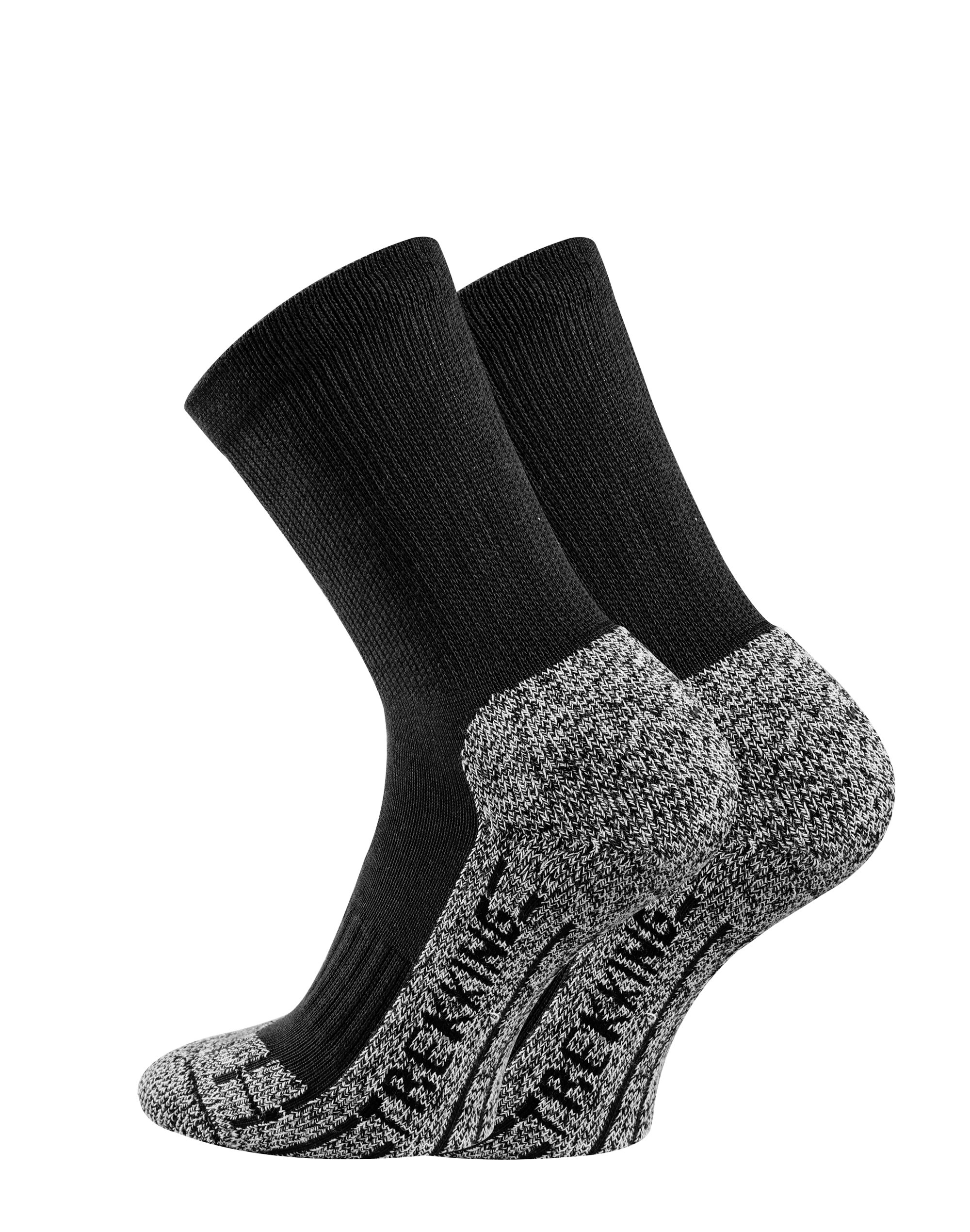 TippTexx24 Trekkingsocken, 6 Paar Trekking Socken Coolmaxsocken, Black, 39/42