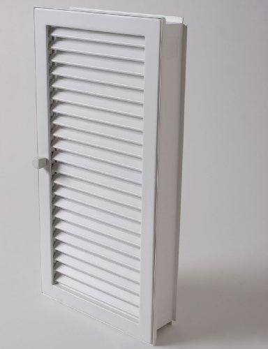 CB-tec Luftgitter Warmluftgitter verstellbar 15 x 45 cm, senkrechte Lamellen weiß