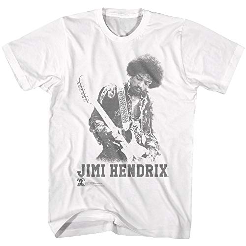 Jimi Hendrix 1963 Rock Guitarist Singer Songwriter Icon Jammin Faded T-Shirt - Weiß - XX-Large