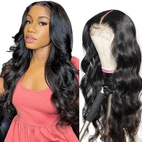 Perücken Körperwelle 13x6 Lace Front Echthaarperücken for schwarze Frauen, HD transparente Lace Frontal Perücke 14-40 Zoll Remy Haar Lockige Spitzenperücke Frauen Perücke (Color : 13X6 HD lace wig,