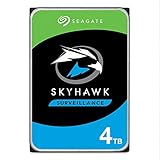 Seagate SkyHawk 4TB interne Festplatte HDD, für Videoaufnahme mit bis zu 64 Kameras, 3.5 Zoll, 64 MB Cache, SATA 6GB/s, silber, inkl. 3 Jahre Rescue Service, Modellnr.: ST4000VX007