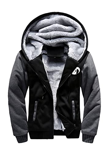 QYIFIRST Unisex Anime 3D Druck Hoodie Whitebeard Edward Newgate Outdoorjacke Warm Winterjacke Sweatshirt Cosplay Kostüm Pullover Windjacke Schwarz-B EU XL