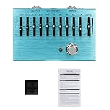 Professioneller 10-Band-Equalizer-Pedal, Equalizer, breite Frequenzsteuerung, tragbares Equalizer-Gerät, Legierung, Textur für Gitarre