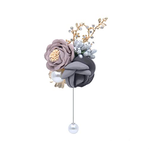 Ein Blumenarmband, ein Handgelenk mit Blumen Hochzeit Handgelenk Corsage Brautjungfern Armband handgemachte Blumen Bräutigam Braut ansteckblume Blume Band Rose Hochzeit Zubehör (Color : Corsage 1),