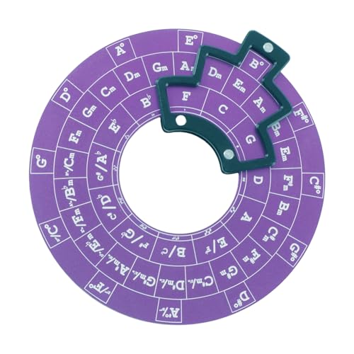 Holz-Melodien-Werkzeug, rund, Holz-Melodien, Akkord-Werkzeug, Kreise der Fünftel, Akkord-Rad für Musiker für Noten, Akkordschlüssel