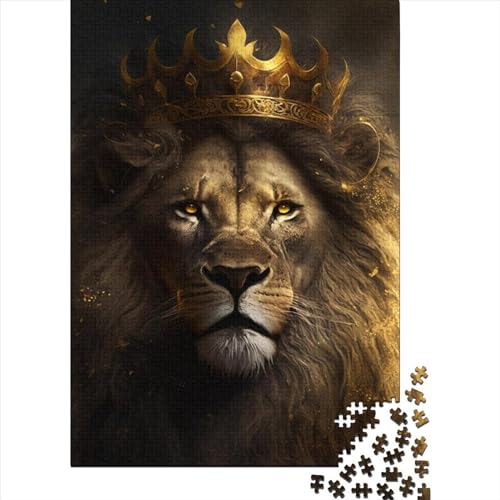 Blutlinie der Könige der Löwen Puzzle 1000 Teile Puzzle für Erwachsene und Teenager Holzpuzzle für Erwachsene und Teenager Einzigartiges Herausforderungsspiel 75x50cm