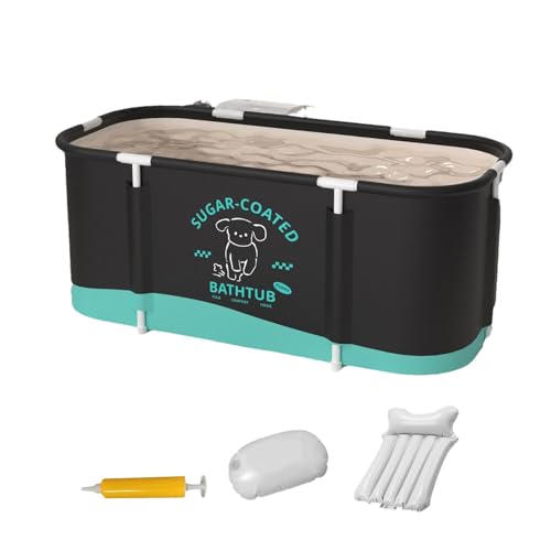 Tragbare Badewanne für Erwachsene, nicht aufblasbare faltbare Badewanne – Einweichen, stehende Badewanne, 114 x 60 x 50 cm, heiße Badewanne, Eisbadewanne, separates Familienbadezimmer, Einweichen,