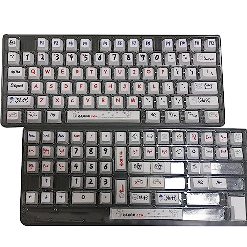 131 Tasten Große Zeichen Dicke Lichtdichte PBT Farbsublimations Tastenkappen Set. CherryProfile Tastenkappen Set Für Mechanische Tastatur. 131 Tasten Große Zeichen Tastenkappen Dickes PBT Set