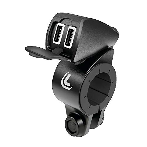 Lampa 38828 Usb-Fix Trek Dual-USB-Ladegerät, wasserdicht, Befestigung am Lenker – Ultra Fast Charge – 5400 mA – 12/24 V