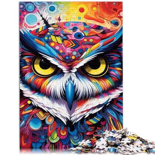 Puzzles Geschenk Fantasy Art Owl 1000-teiliges Puzzlespiel Holzpuzzle Familienspiel Stressabbau Schwieriges Herausforderungspuzzle 1000 Teile (50 x 75 cm)