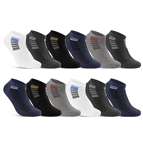 8 | 12 | 20 Paar Sneaker Socken Herren Mehrfarbig Baumwolle 16735 WP (12 Paar 39-42)