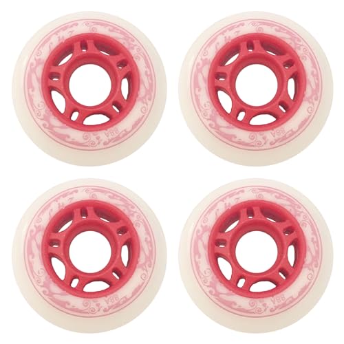 BFVAKBKYT Rollschuh-Räder, Ersatz-Skateboard-Rollen, 4er-Pack 64 mm 68 mm(Red,64mm)