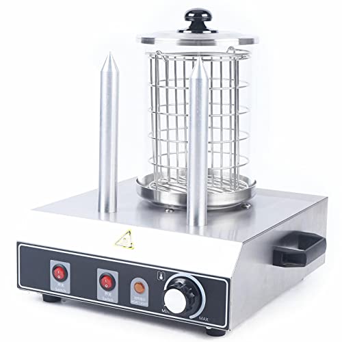 2in1 Hot Dog Maker Wurstwärmer Edelstahl Leistung Regelbar Bockwurstwärmer Wurstkocher Würstchenwärmer Gerät Hotdog Machine Würstchenwärmer Toaster