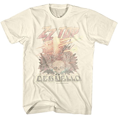 ZZ Top Rock Band Music Group Vintage Style Deguello Faded Logo Adult T-Shirt Tee Beige