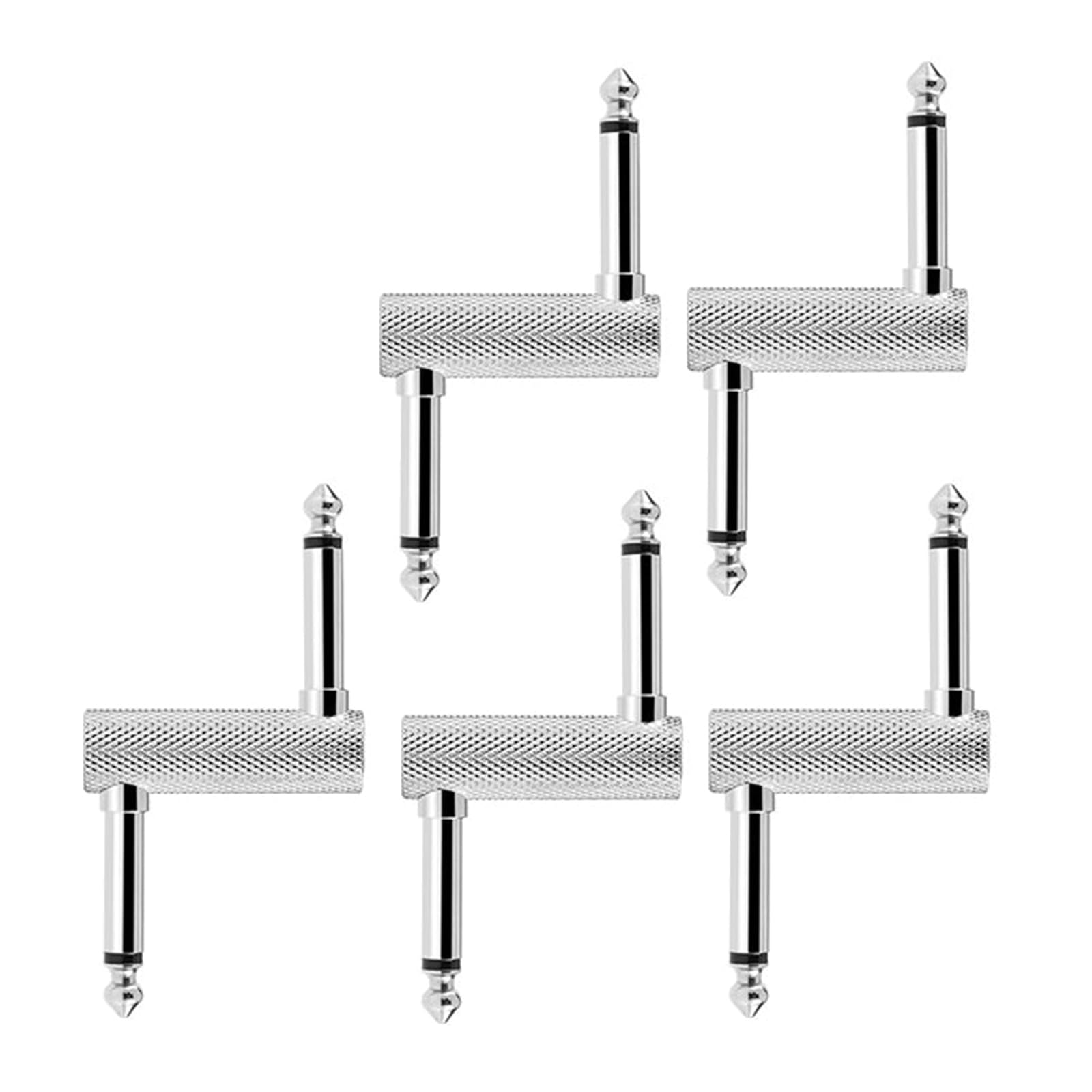 5Pcs Gitarre Pedal Effekte Stecker Kupplung Stecker Auf Stecker Offsets Stecker Adapter 6 35mm 6 35mm Adapter