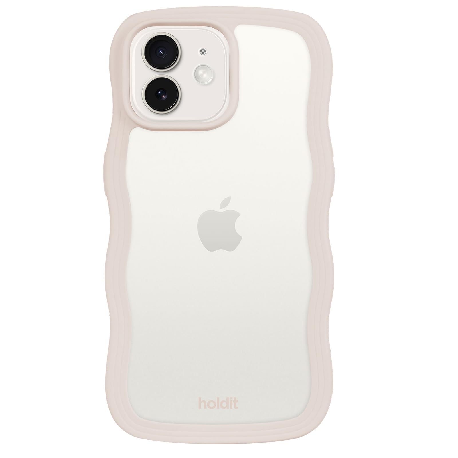 holdit Wavy Case - Light Beige/Transparent - iPhone 12/12 Pro