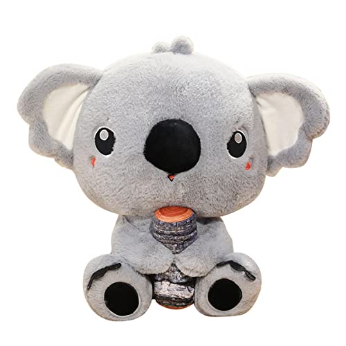 DANAIM Simuliertes Koalabär-Plüschtier, Süßes Graues Koala-Plüschtier, Weiche Puppe, Heimdekoration, Kissen, Geschenk for Jungen, Mädchen, Kinder(45cm)