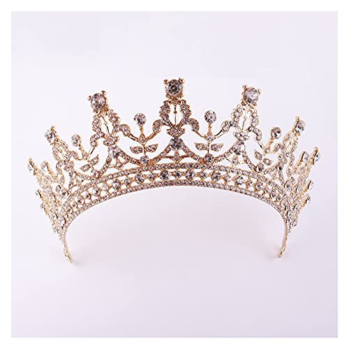 AIHEDOUJ Kristallkrone und Tiara mit Kamm für Frauen Braut Hochzeit Haarschmuck Brautkronen Tiaras Hochzeit Kopfschmuck Frauen Diadem (Größe: 26) Stirnbänder (Größe: 7)