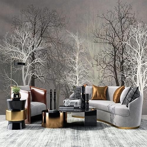 Vintage Abstract Grey Forest Hintergrund 3D Tapeten Wanddekoration Fototapete Sofas Wohnzimmer Wandbild Schlafzimmer-430cm×300cm