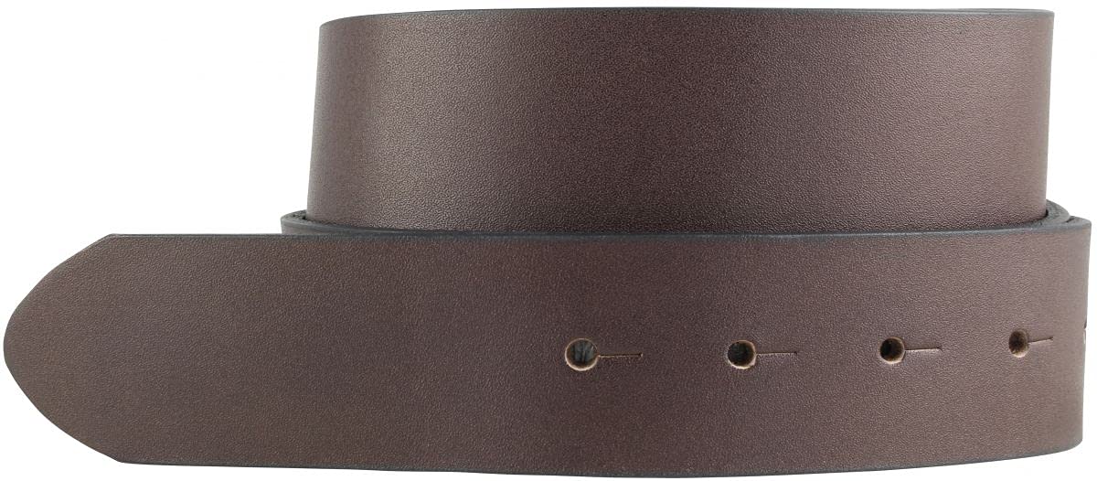 BELTINGER Wechselgürtel in Überlängen aus Vollrindleder ohne Schnalle 4 cm | 120-180 cm Überlängen-Gürtel für Herren 40mm | Herren-Gürtel in Übergrößen | Braun 150cm