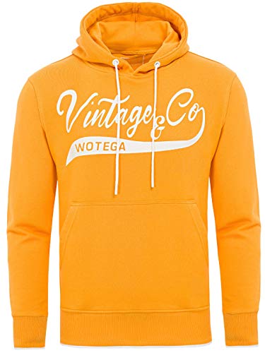 WOTEGA Herren Hoodie WT Star - gelb Kapuzenpullover Hoodies gelber Winter Pulli - Sweater Männer Hoody Sweatshirt, Orange (Butterscotch 151147), S