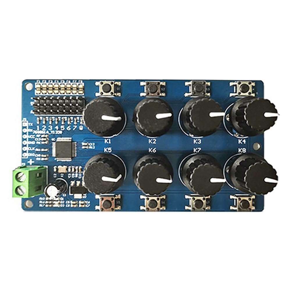 Naugan Debugging-Board Futaba SG90 Servos Usw. Center Return Meter Multifunktionaler Tragbarer 8-Wege-Servocontroller Langlebig Einfach zu Bedienen