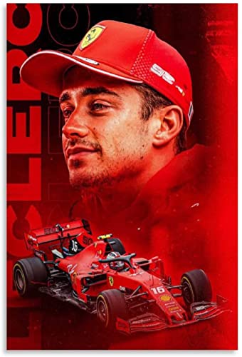 DIY 5d Diamant Malerei Kristall Strass Painting Charles Leclerc Ferrari-Leinwanddruck Stickerei Bilder Kunst Handwerk FüR Erwachsene Und Kinder 11.8"x15.7"(30x40cm) Kein Rahmen